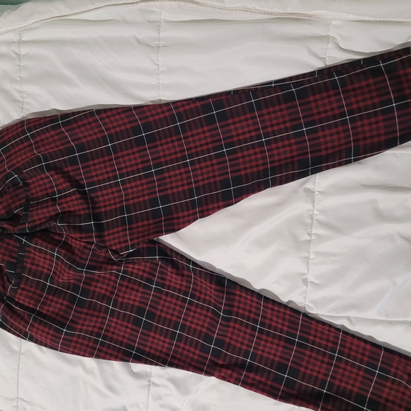 Hot Topic Red and Black Plaid Pants - Picture 3 of 4